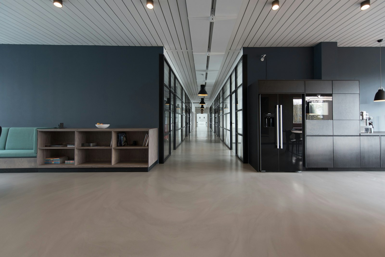 A calm, modern office workspace